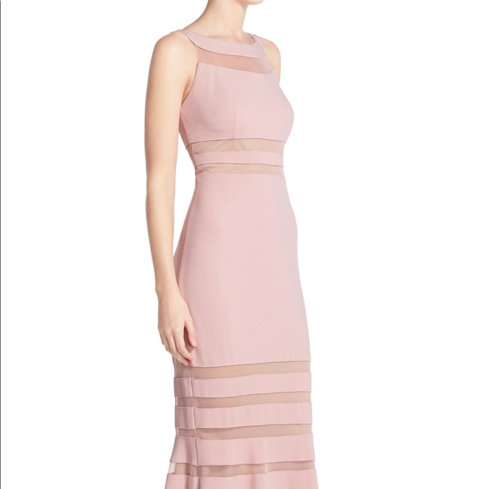 Js Collections - Shadow Stripe Knit Mermaid Gown - image 1
